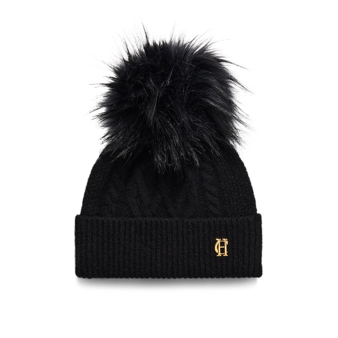 Holland Cooper Ladies Sloane Cable Bobble Hat