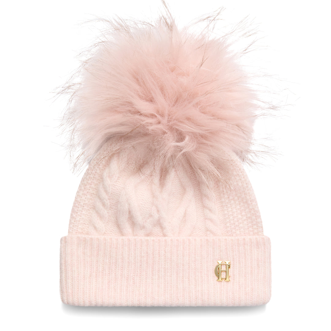 Holland Cooper Ladies Sloane Cable Bobble Hat