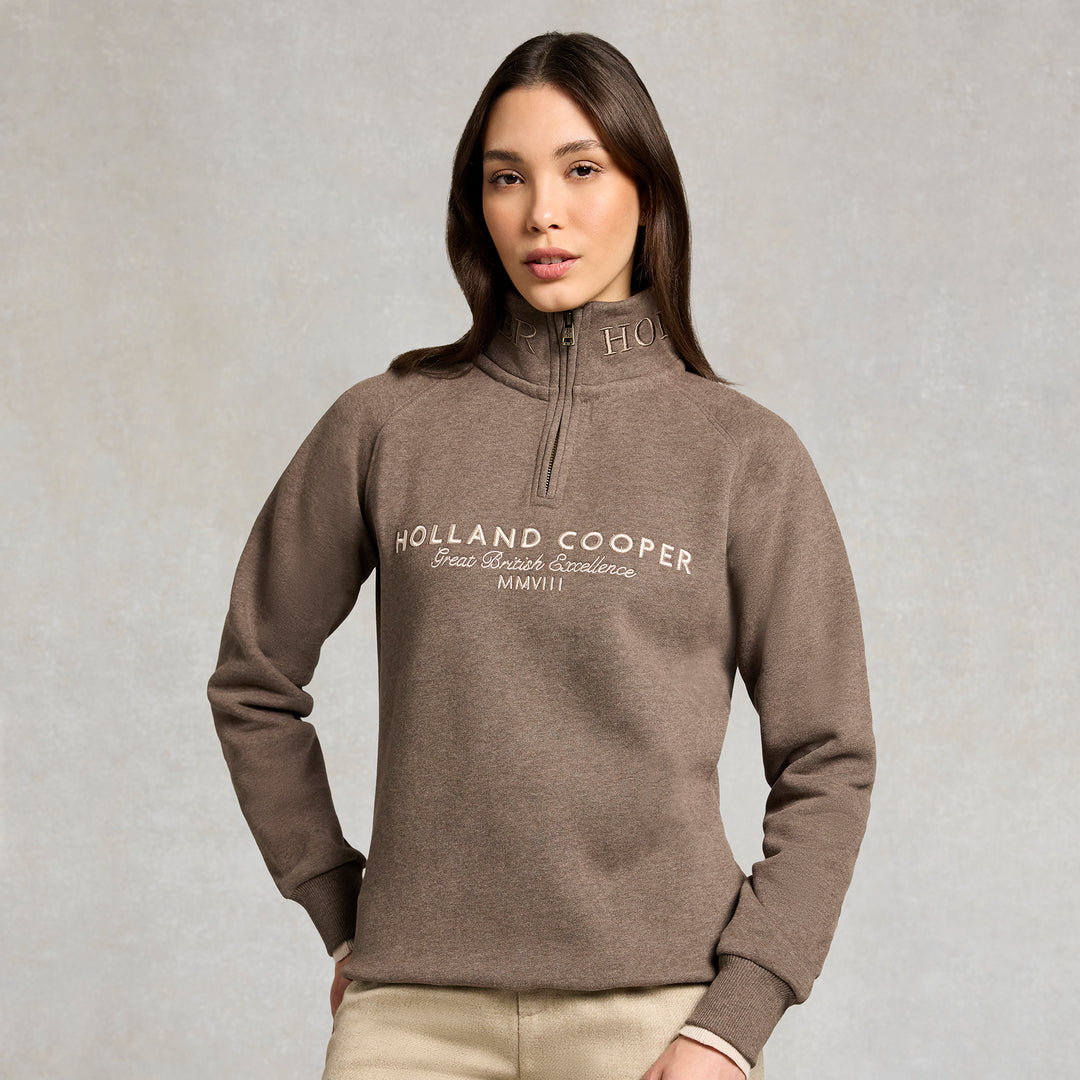 Holland Cooper Ladies Sporting Goods Zip Henley