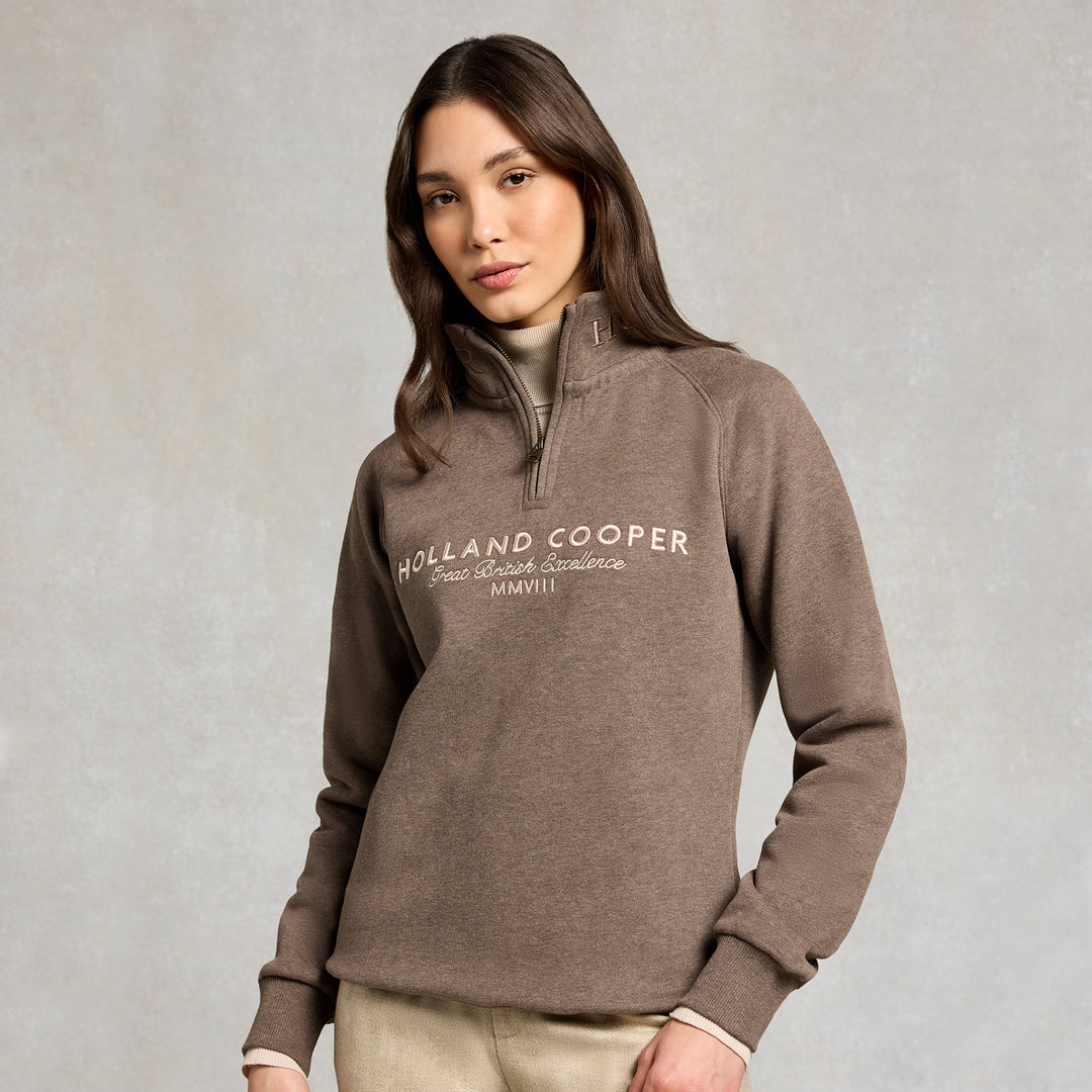 Holland Cooper Ladies Sporting Goods Zip Henley