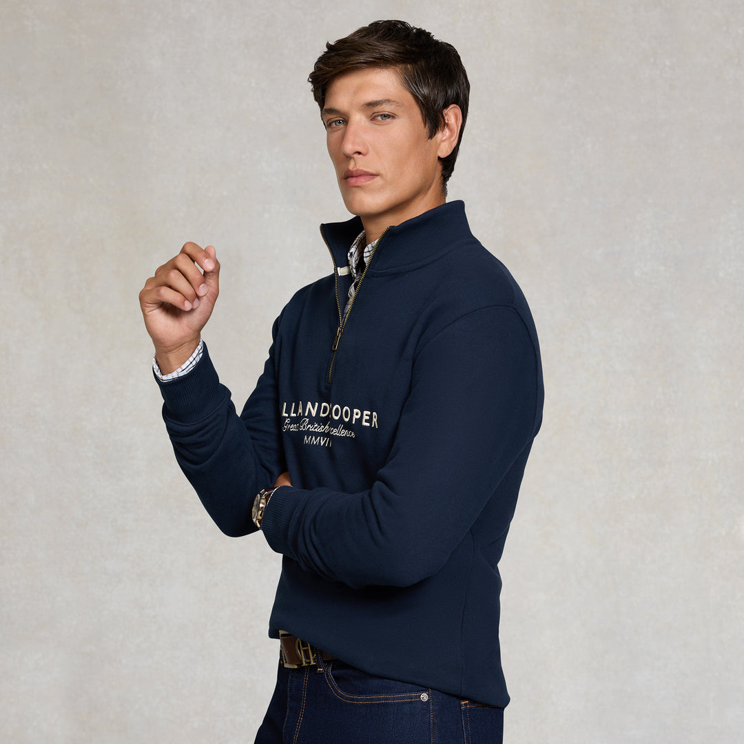 Holland Cooper Mens Sporting Goods Zip Henley