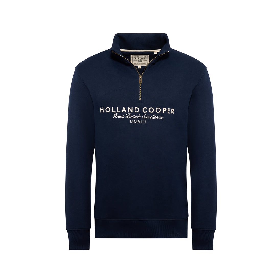 Holland Cooper Mens Sporting Goods Zip Henley
