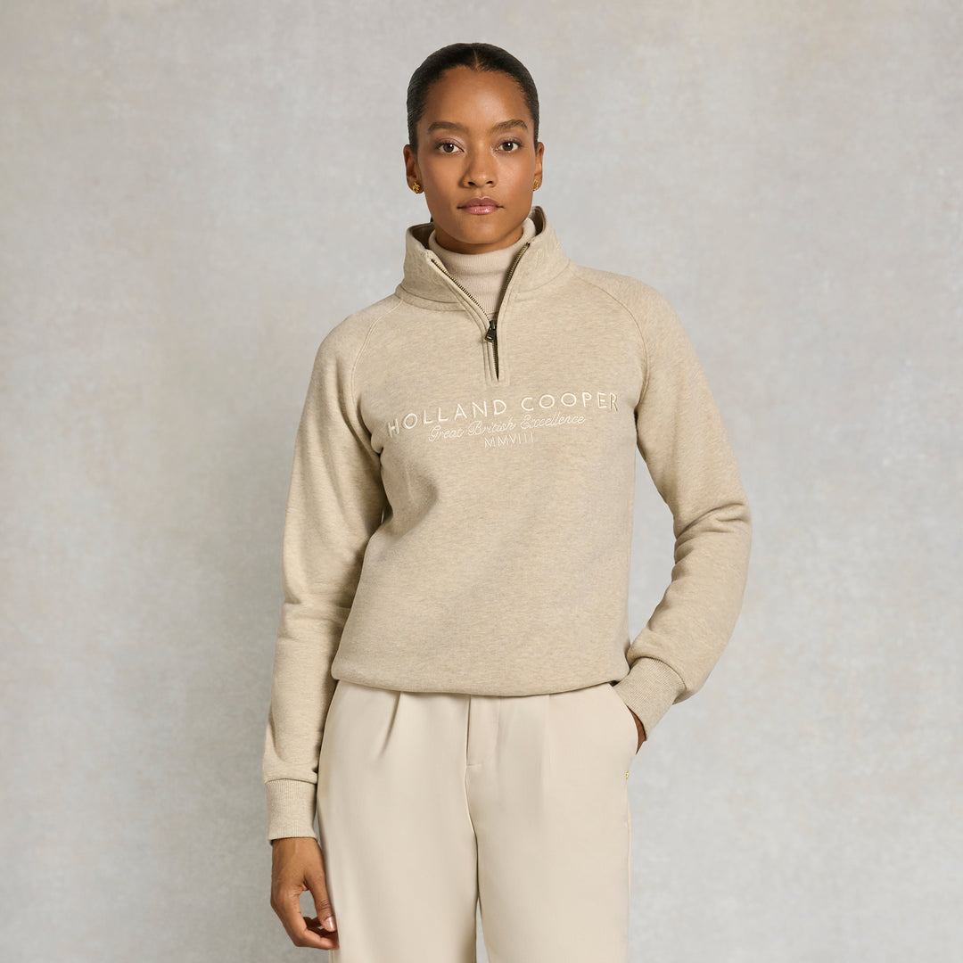 Holland Cooper Ladies Sporting Goods Zip Henley