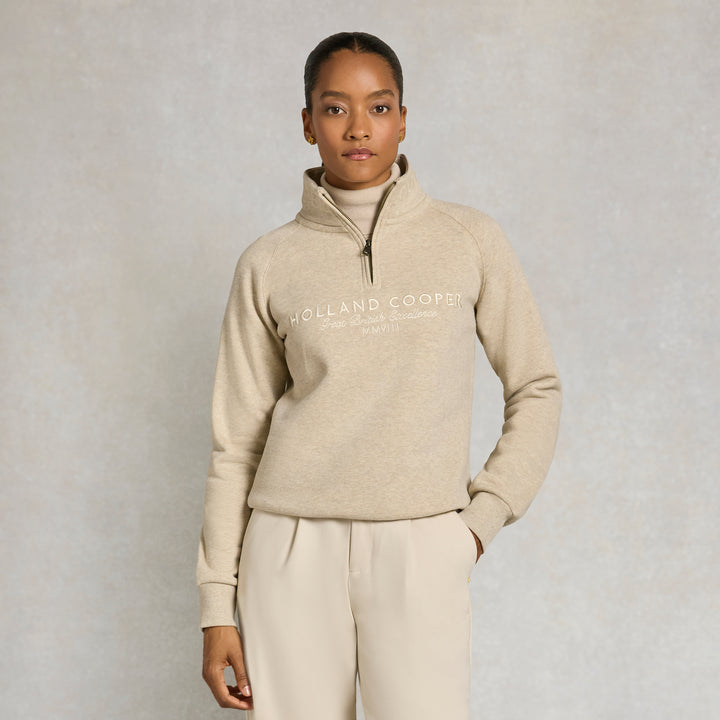 Holland Cooper Ladies Sporting Goods Zip Henley