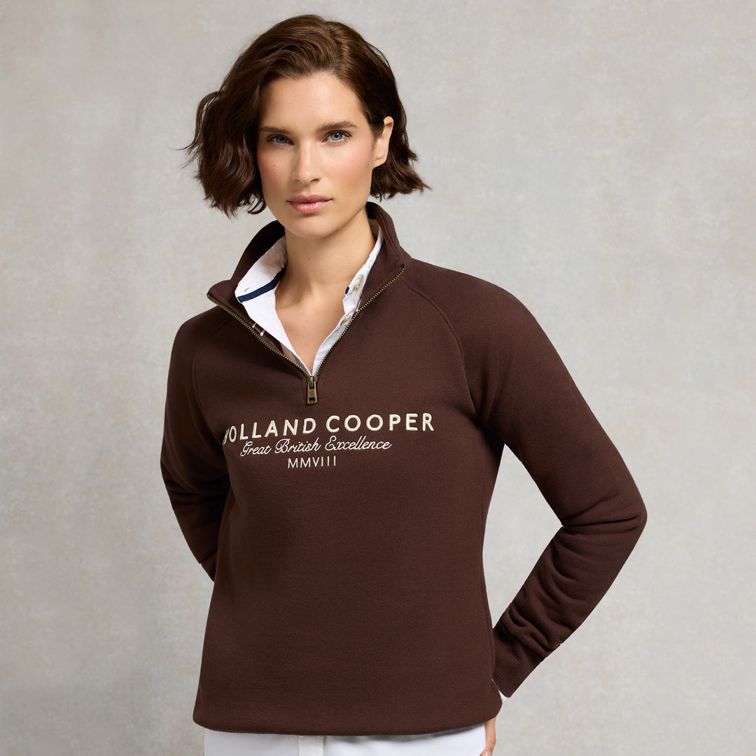 Holland Cooper Ladies Sporting Goods Zip Henley