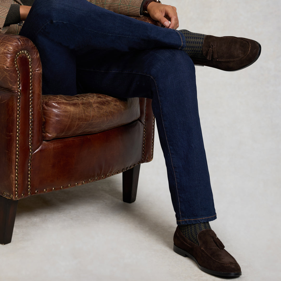 Holland Cooper Mens Suede Tassel Loafer