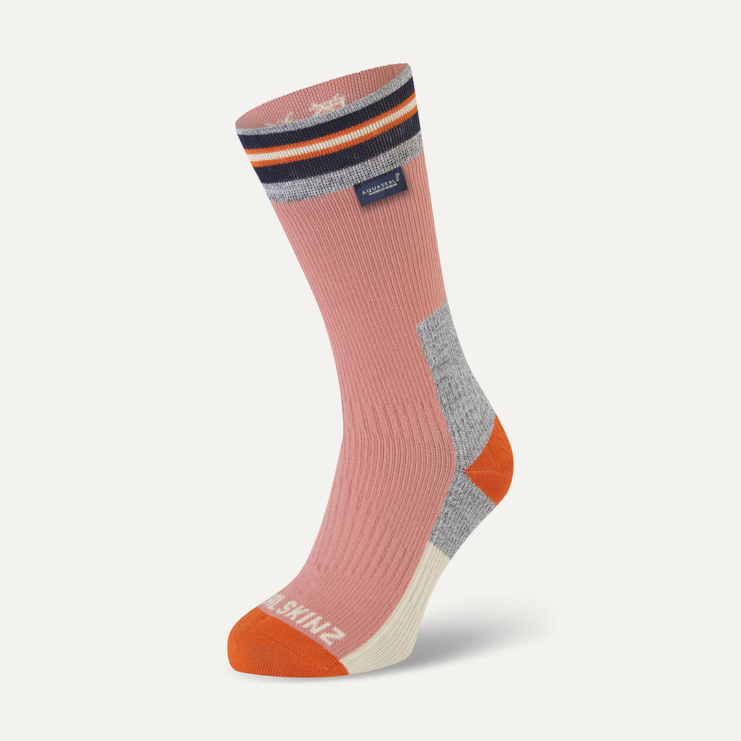 Sealskinz Surlingham Waterproof All Weather Mid Length Stripped Cuff Sock