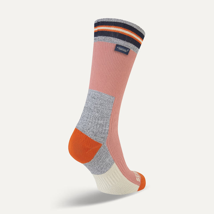 Sealskinz Surlingham Waterproof All Weather Mid Length Stripped Cuff Sock