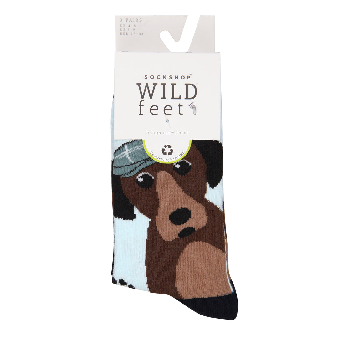 Platinum Ladies Wild Feet Crew Socks - 3 Pack