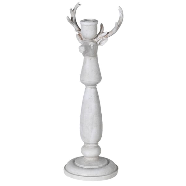 Coach House Tall Grey Antler Candle Holder