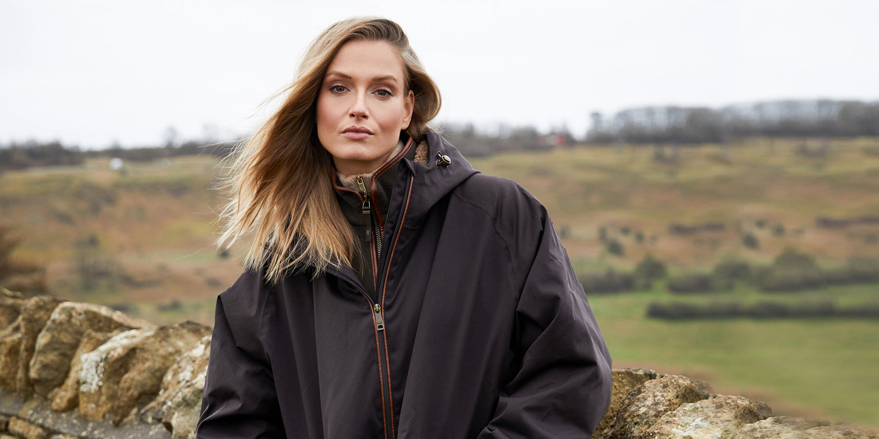 Woman wearing Holland Cooper One Size Waterproof Coat