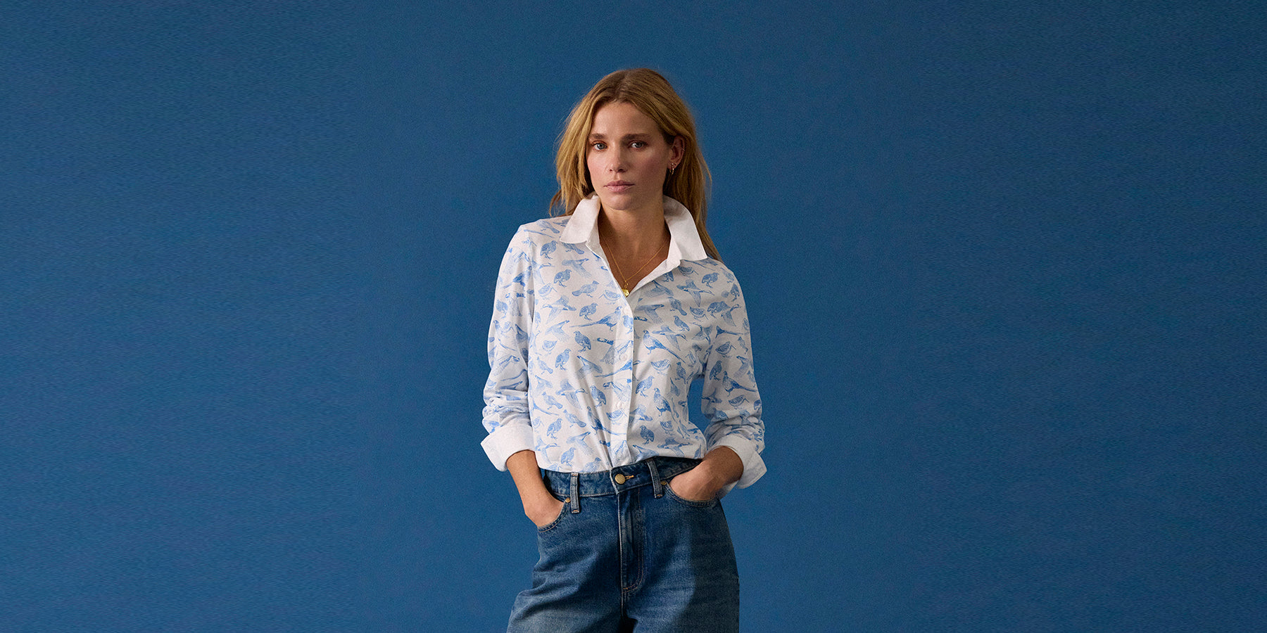 Woman wearing new Joules clothing