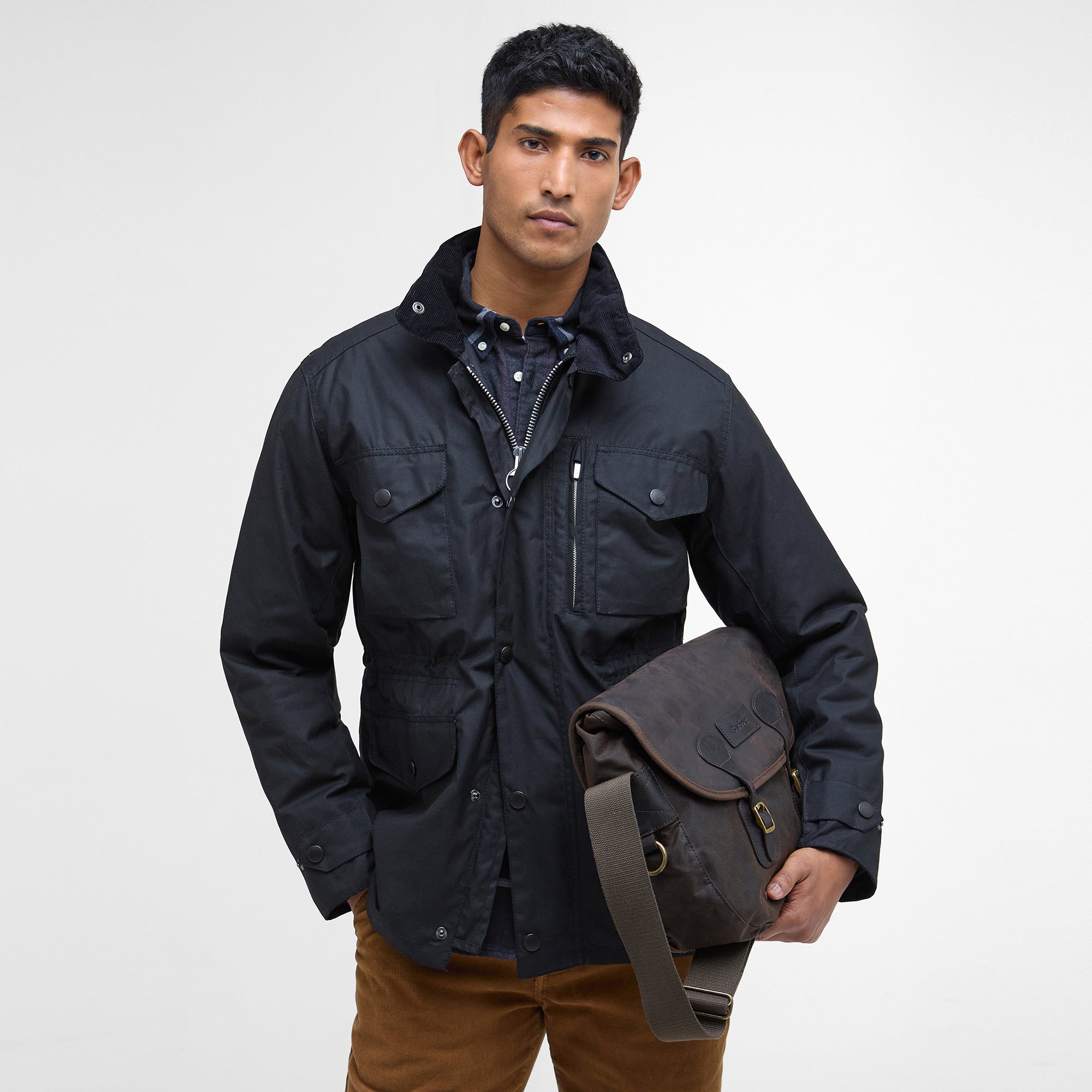 Barbour Wax Leather Tarras Crossbody Bag - Olive | Millbry Hill