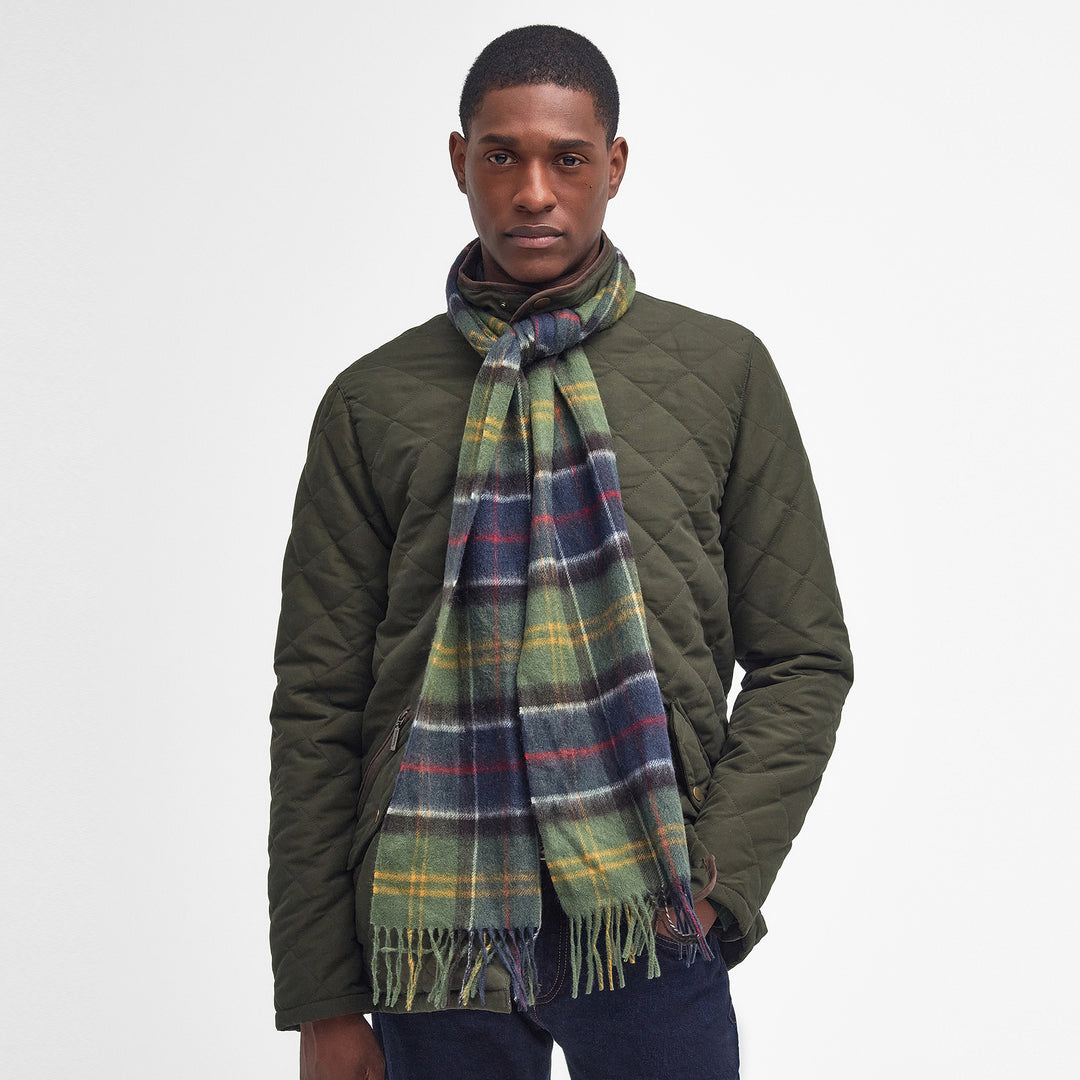 Barbour Wool Cashmere Tartan Scarf
