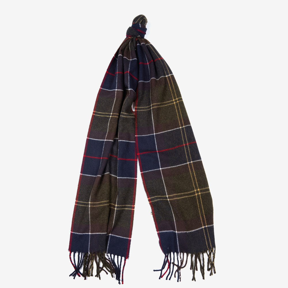 The Barbour Galingale Tartan Scarf in Navy#Navy