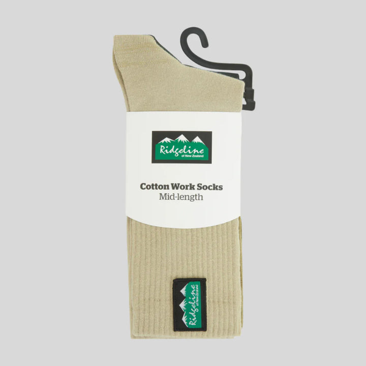 Ridgeline Mid Length Cotton Light Work Socks