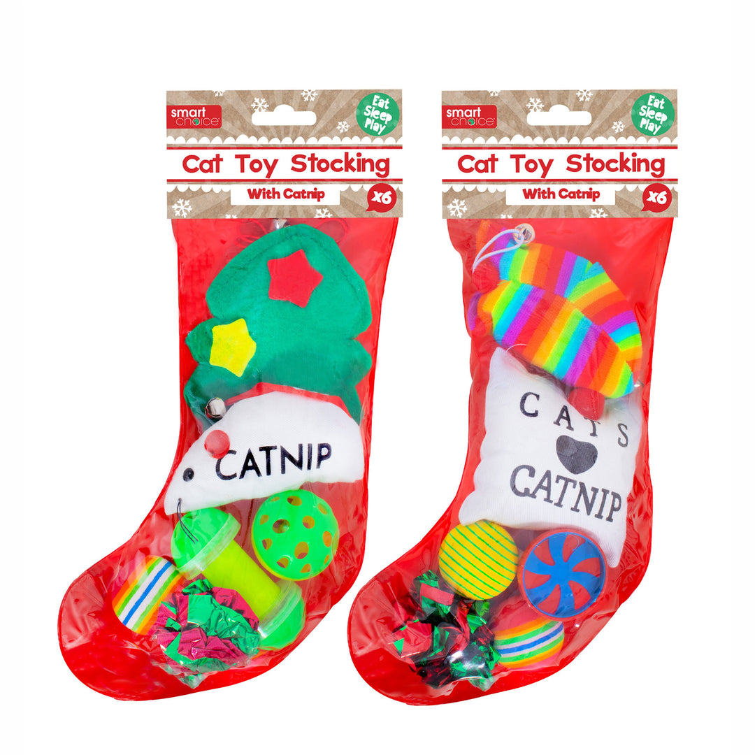 Smart Choice Festive Cat Toy Stocking
