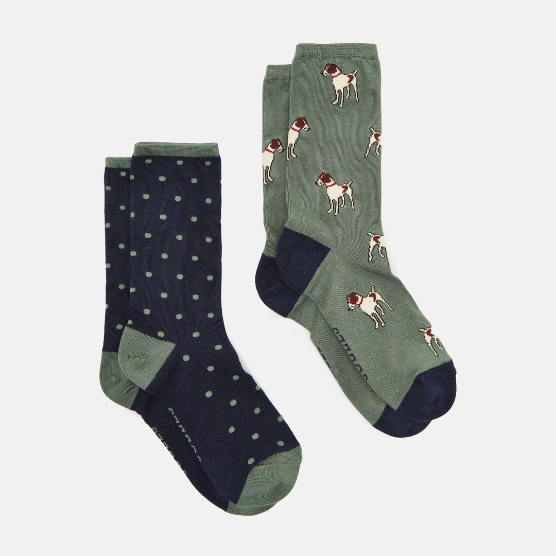 Joules Ladies Everyday Socks 2 Pack