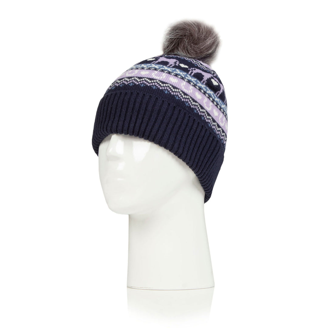 Platinum Junior Fika Fairisle Knitted Pom Hat