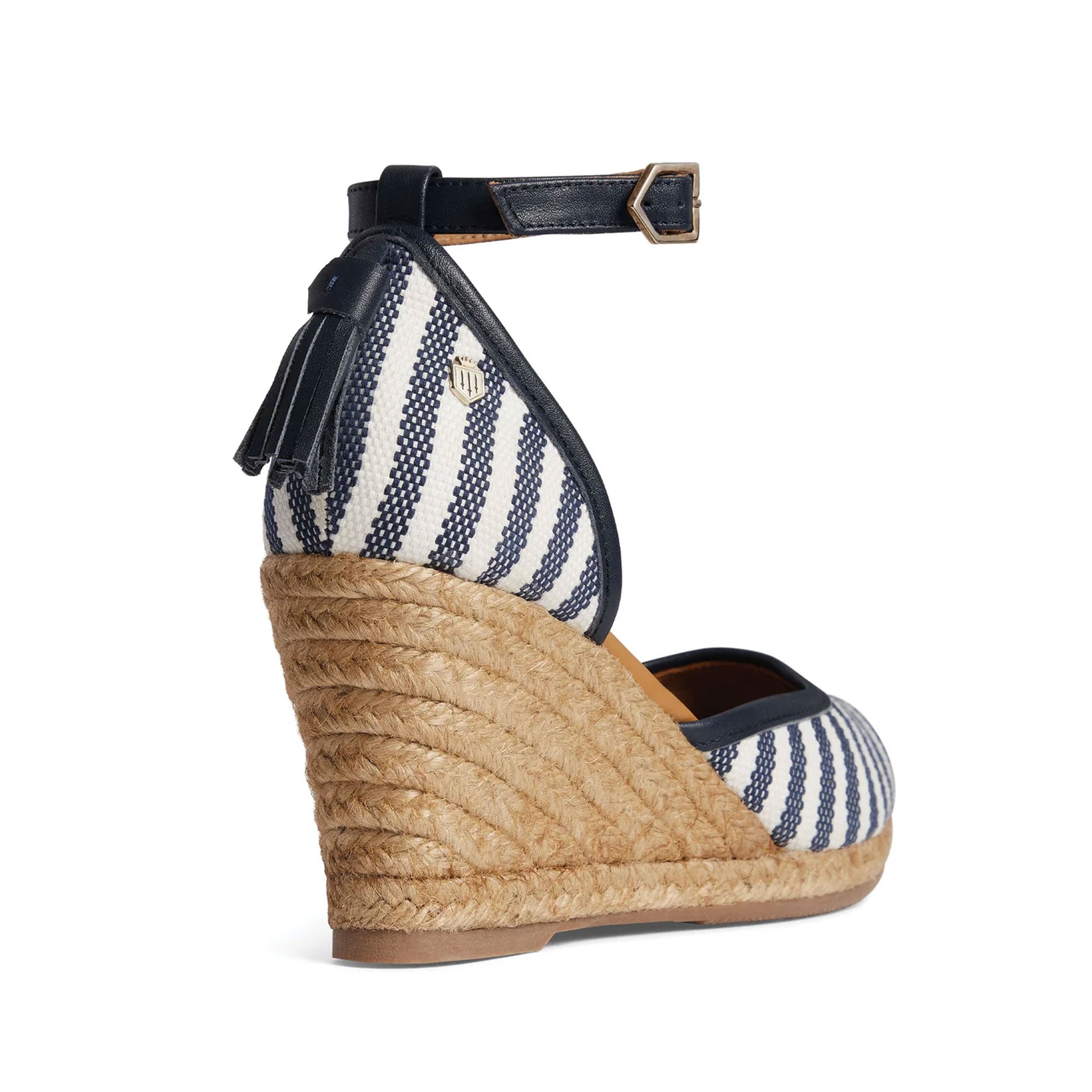 Striped espadrilles store wedge