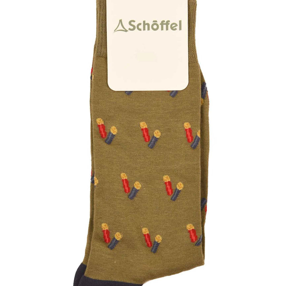 The Schoffel Mens Single Cotton Socks in Moss#Moss