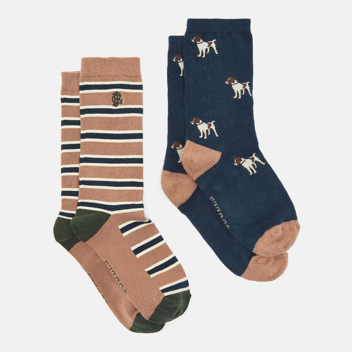 Joules Mens Kingsbury 2 Pack Socks