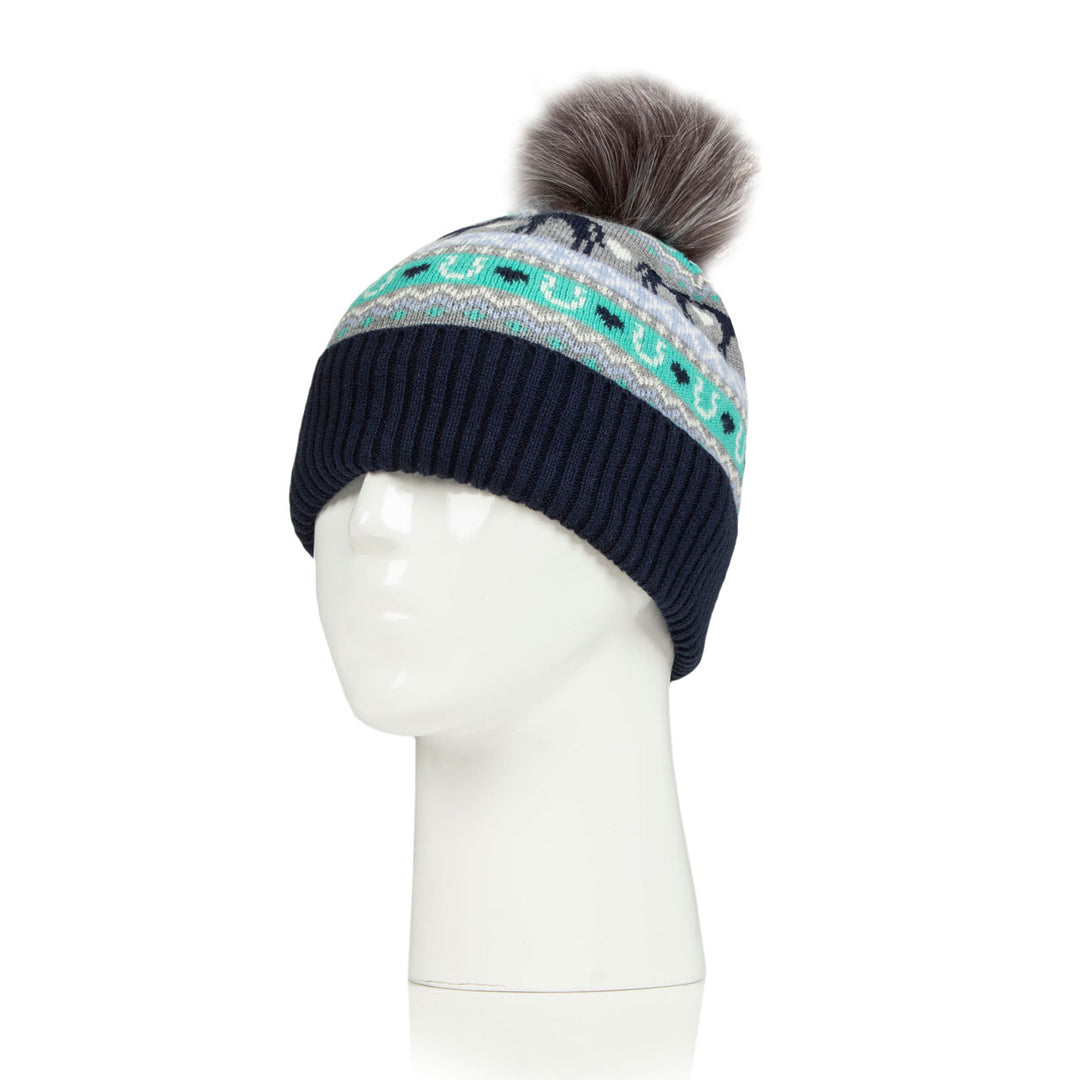 Platinum Junior Fika Fairisle Knitted Pom Hat