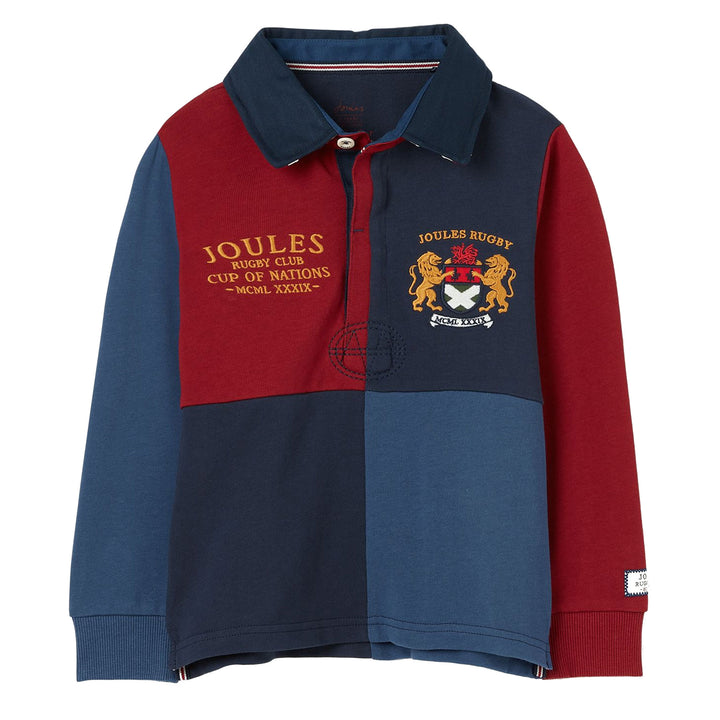 The Joules Boys Union Rugby shirt in Dark Navy#Dark Navy