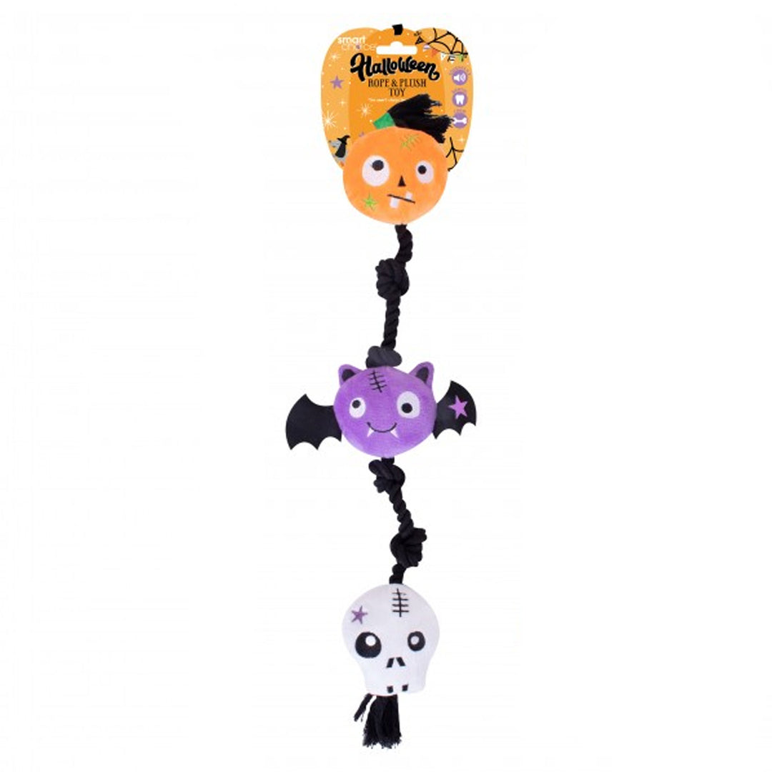 Smart Choice Halloween Rope & Plush Spooky Character Dog Toy