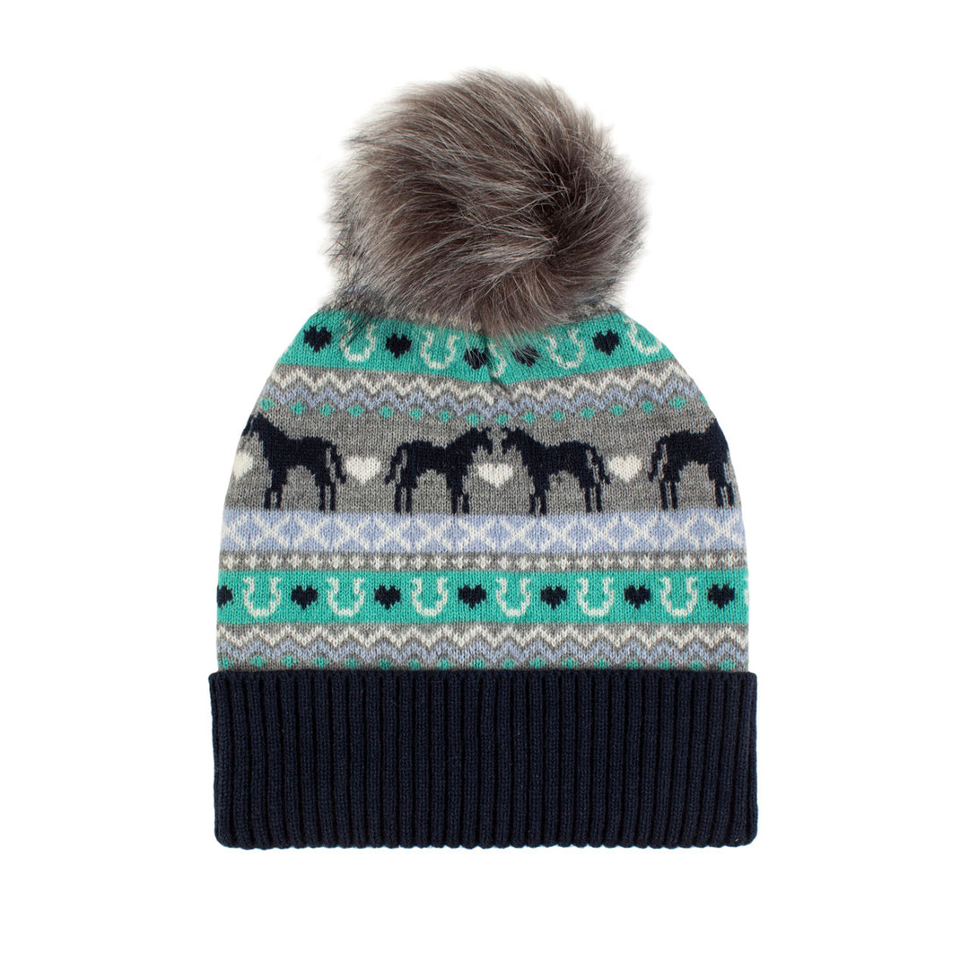 Platinum Junior Fika Fairisle Knitted Pom Hat