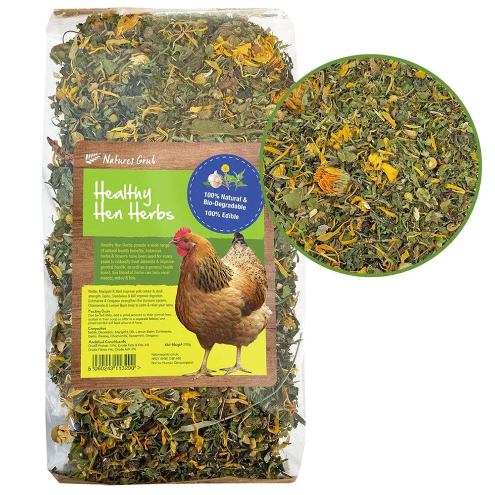 Natures Grub Healthy Hen Herbs 200g