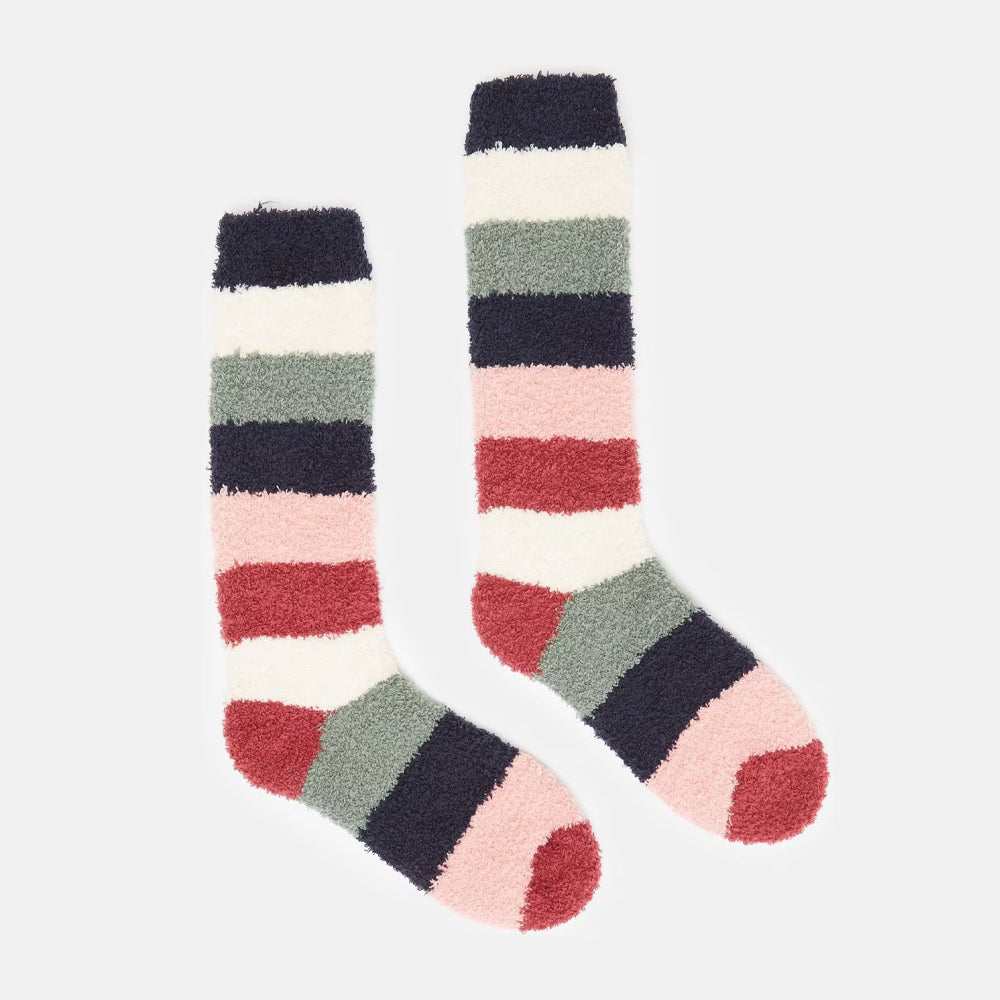 Joules Ladies Fluffy Stripe Socks