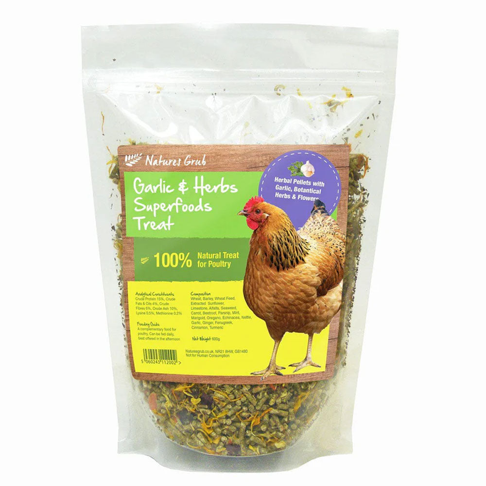 Natures Grub Garlic & Herb Superfoods Treat 600g