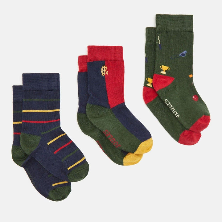 Joules Boys Eat Feet Socks 3 Pack