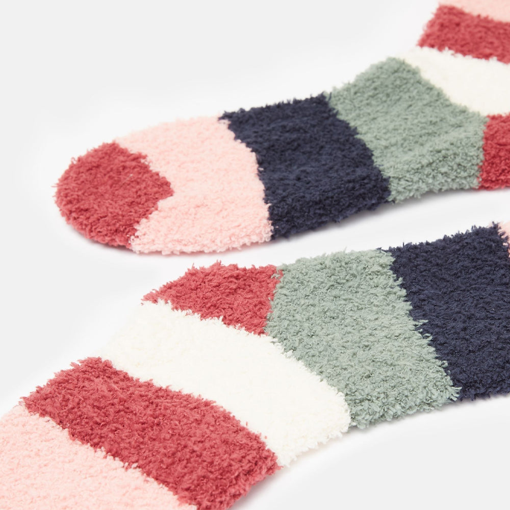 Joules Ladies Fluffy Stripe Socks