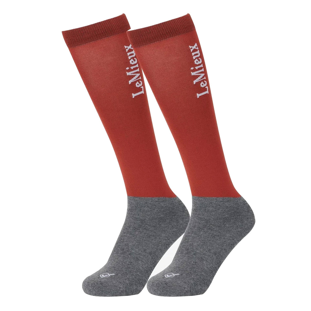 The LeMieux Competition Socks 2 Pack in Sienna#Sienna