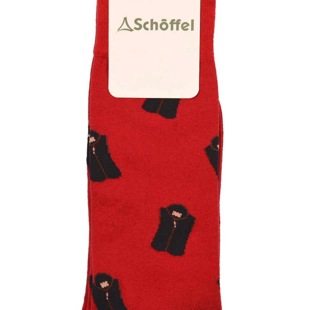 The Schoffel Mens Single Cotton Socks in Red#Red