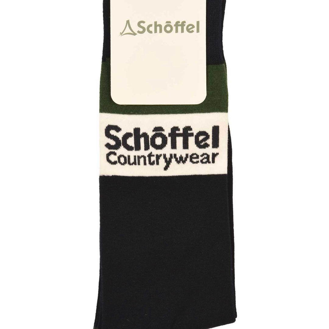 The Schoffel Mens Single Cotton Socks in Green Print#Green Print