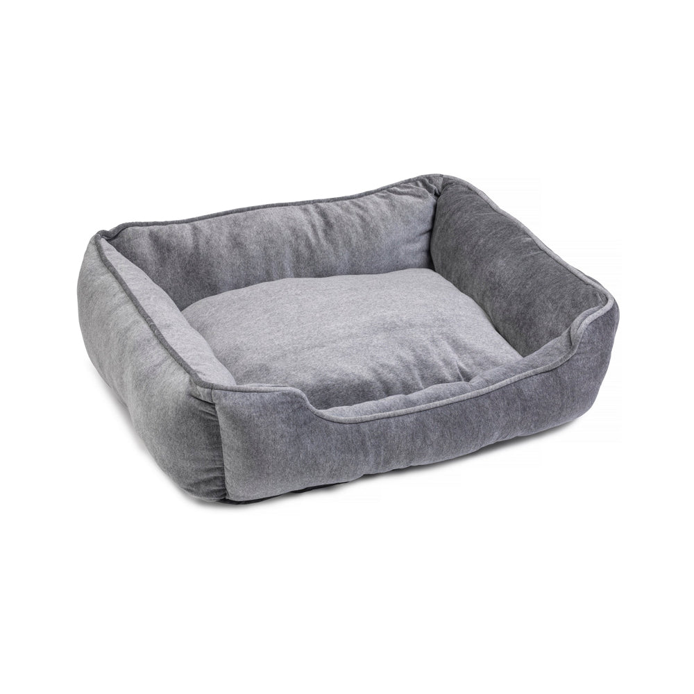 House Of Paws Velvet Square Bed