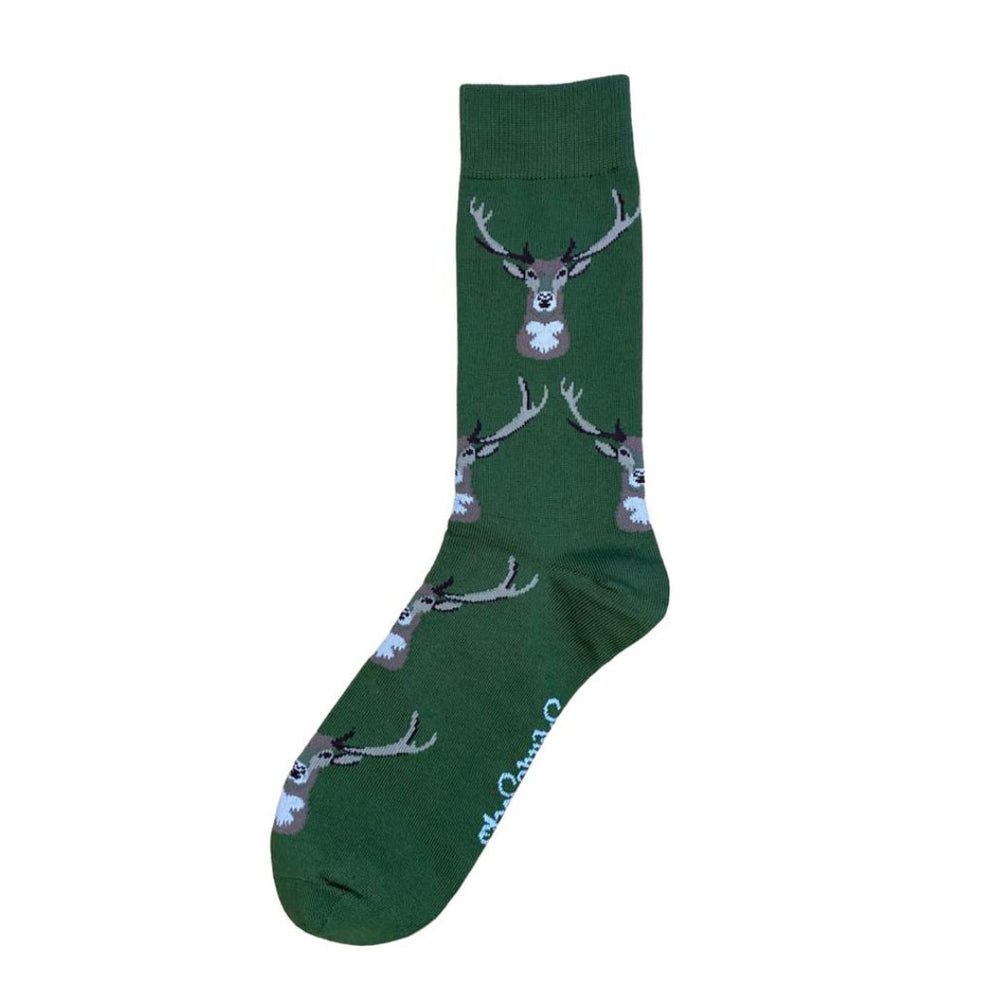 The Shuttle Socks Mens Stag Socks in Green#Green