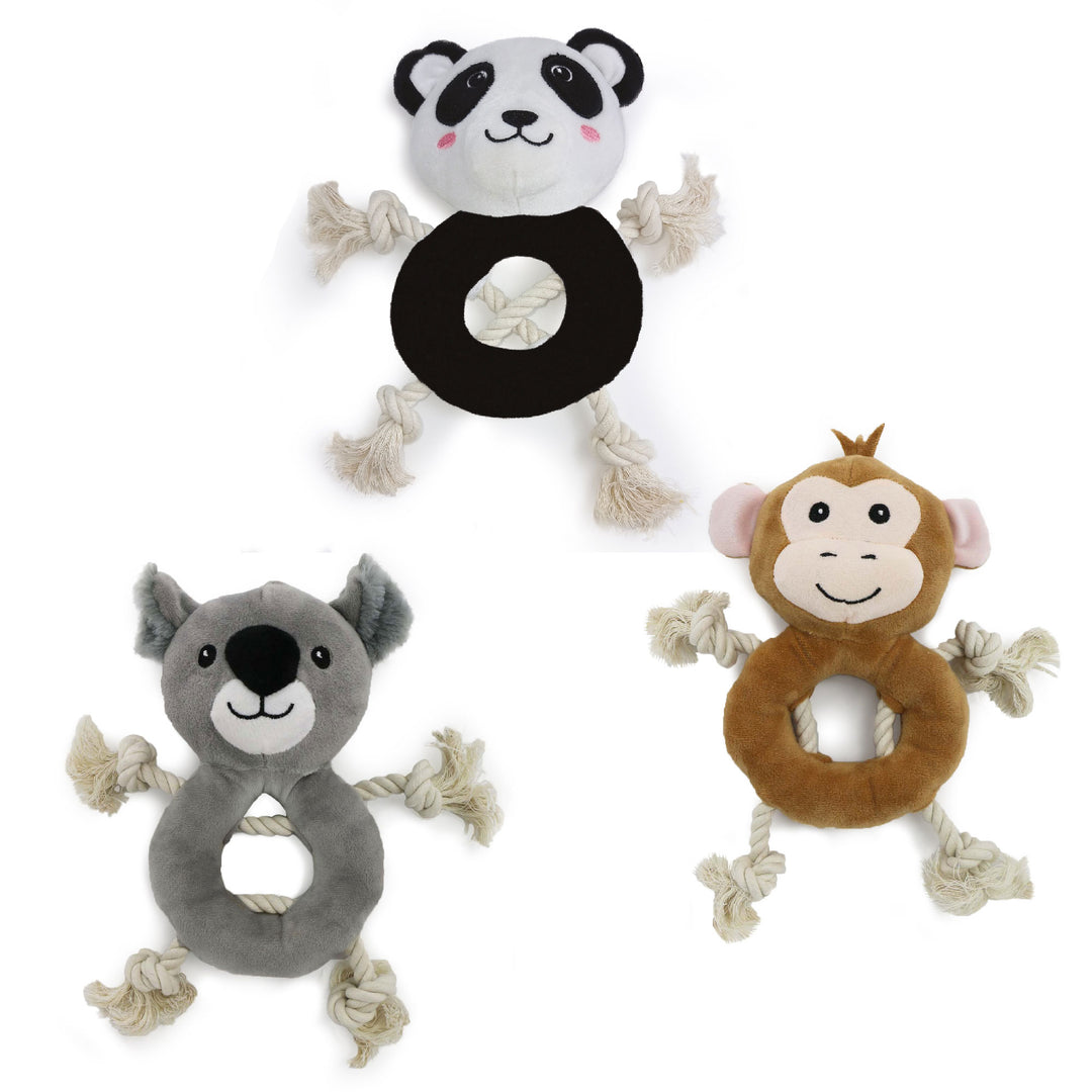 Ancol Made From Koala/Monkey/Panda Dog Toy