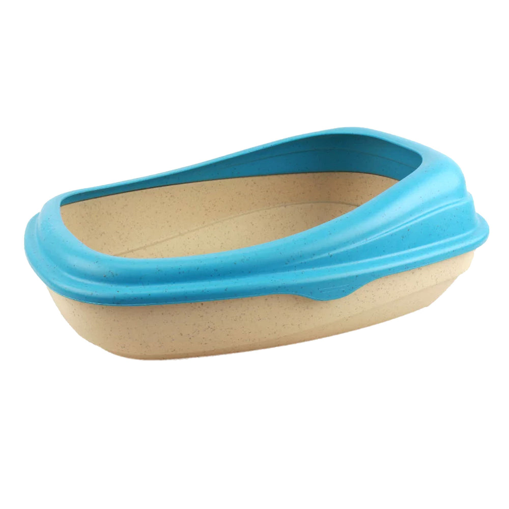 The Beco Bamboo Cat Litter Tray in Blue#Blue