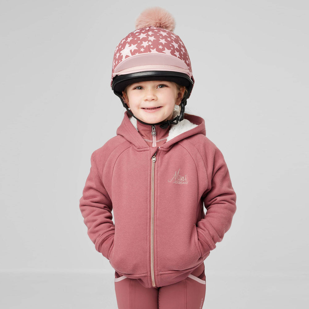 The LeMieux Childs Mini Sherpa Lined Lily Hoodie in Orchid#Orchid