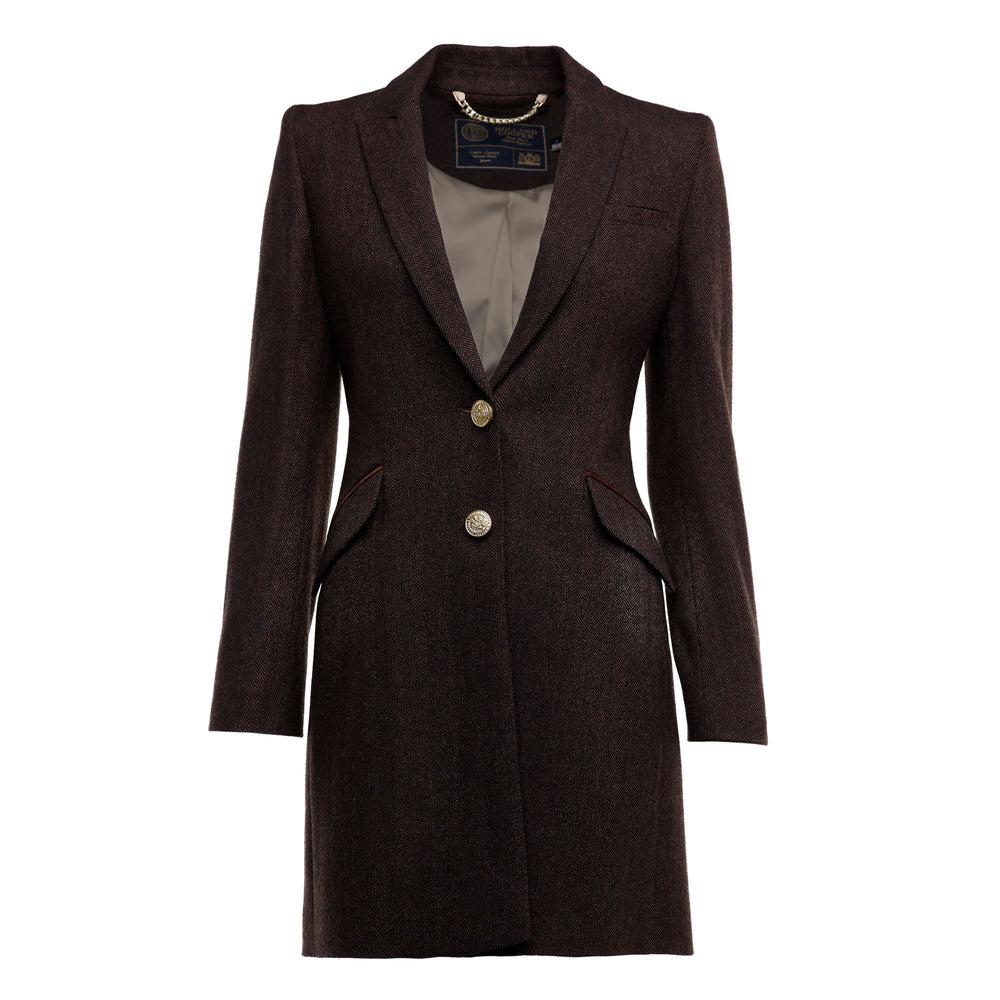 Holland Cooper Ladies Highgrove Coat in Chocolate#Chocolate