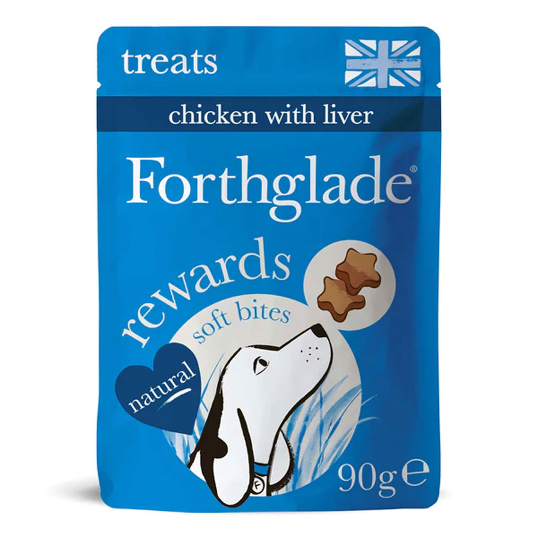 Forthglade Reward Soft Bite Dog Treats With Chicken & Liver 90g