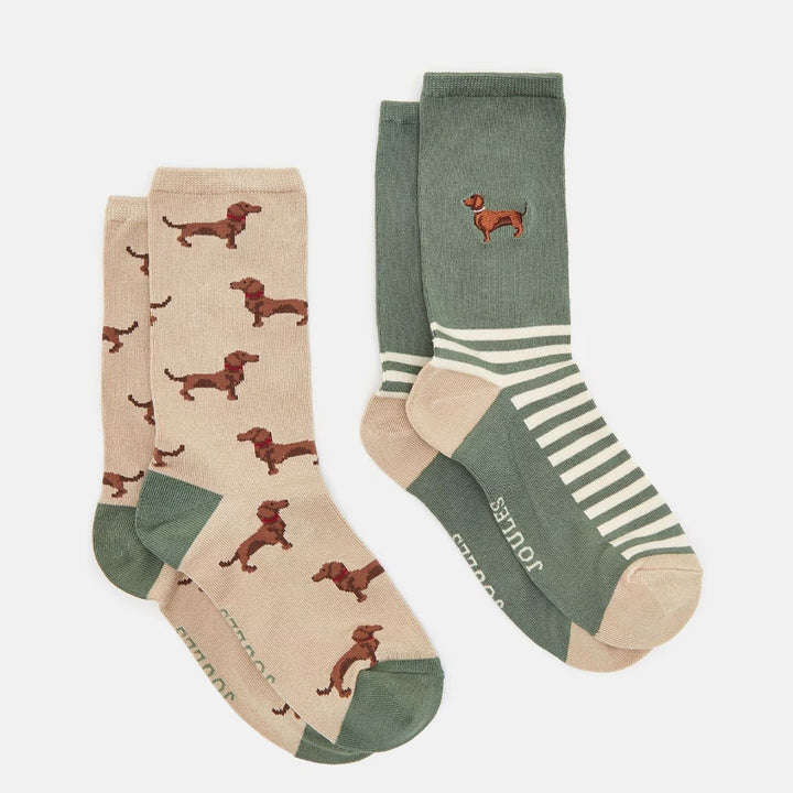 Joules Ladies Everyday Socks 2 Pack