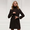 Holland Cooper Ladies Highgrove Coat in Chocolate#Chocolate