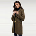 Holland Cooper Ladies Highgrove Coat in Chocolate#Chocolate