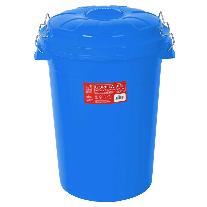 Red Gorilla Bin with Clip Lid - 50L