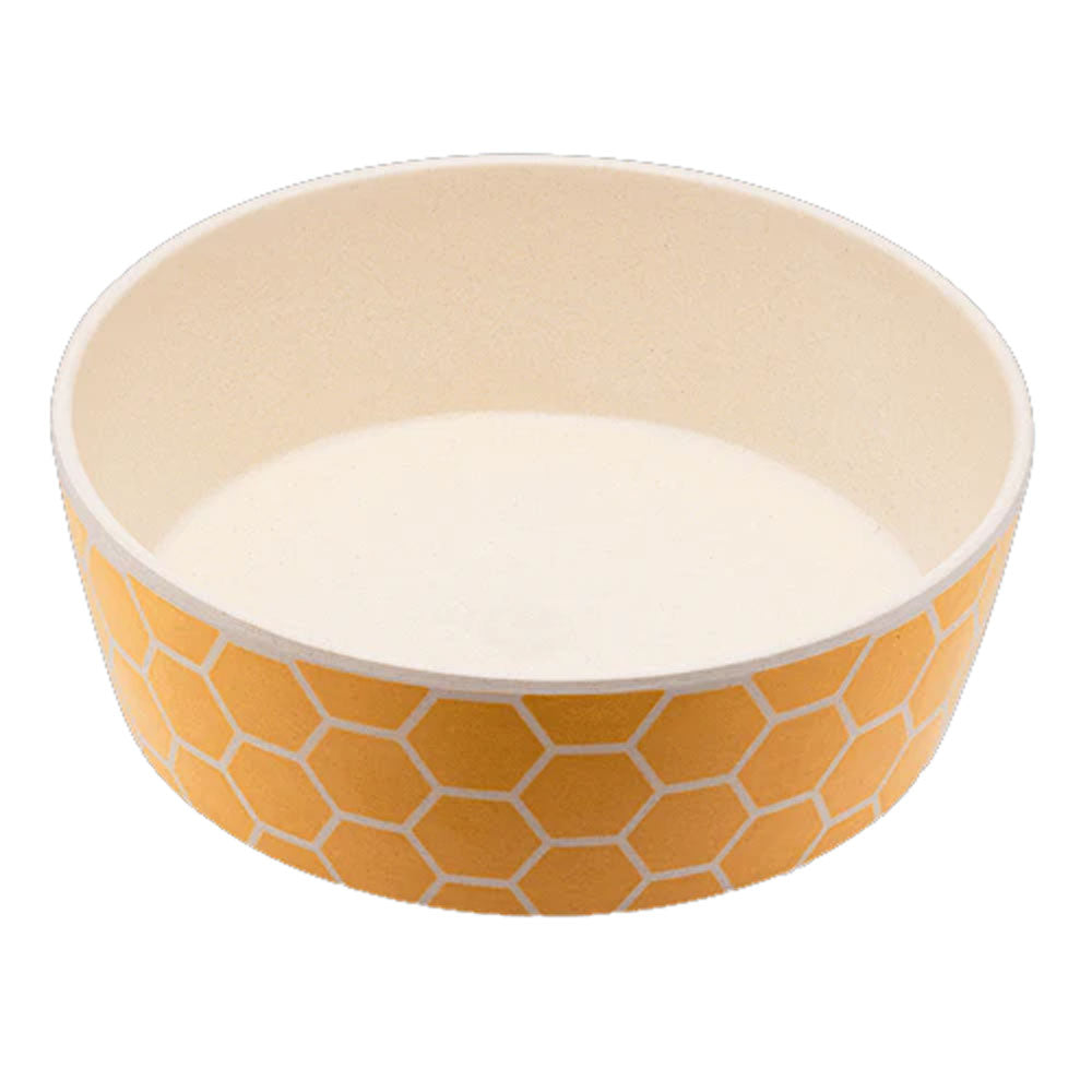 The Beco Printed Bamboo Bowl in Yellow#Yellow